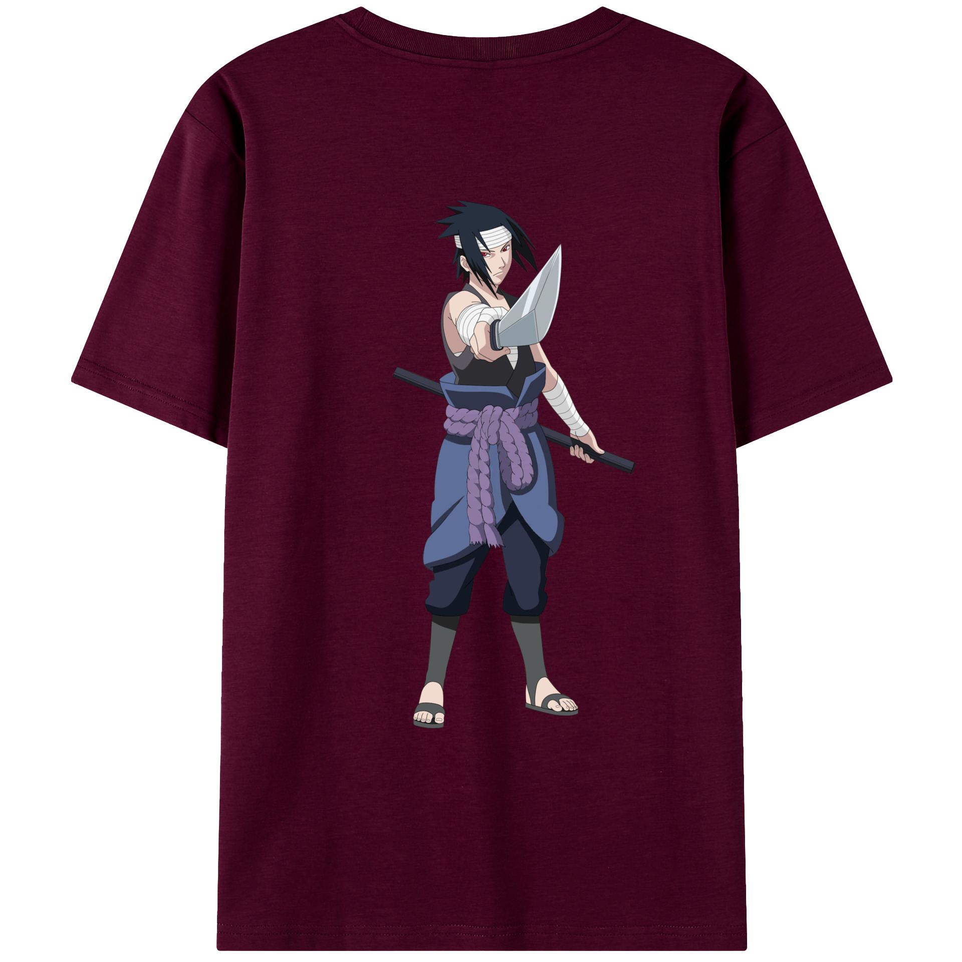 （画像用） NARUTO -ナルト- うちは サスケ Uchiha Sasuke レディース半袖Tシャツ(バックプリント)